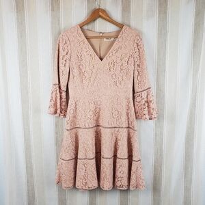 Eliza J Pink Lace Dress
